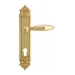 Дверная ручка Venezia "MAGGIORE" на планке PL96, полированная латунь (cyl)