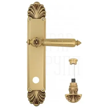 Дверная ручка Venezia 'CASTELLO' на планке PL87 французское золото (wc-4)