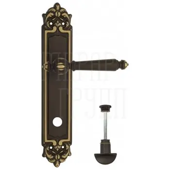 Дверная ручка Venezia 'PELLESTRINA' на планке PL96 темная бронза (wc)