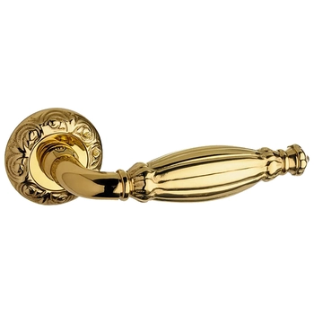 Ручка латунная на розетке Pasini 'Queen' 3661 (265) полированная латунь