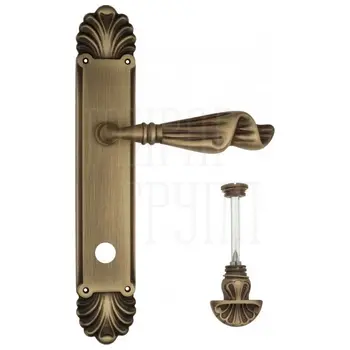 Дверная ручка Venezia 'Opera' на планке PL87 матовая бронза (wc-4)
