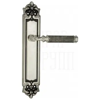 Дверная ручка Venezia 'MOSCA' на планке PL96 натуральное серебро
