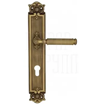 Дверная ручка Venezia 'MOSCA' на планке PL97 матовая бронза (cyl)
