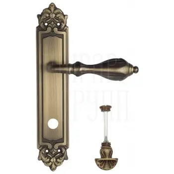 Дверная ручка Venezia 'ANAFESTO' на планке PL96 матовая бронза (wc-4)
