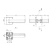 Дверная ручка на квадратной розетке Fuaro (Фуаро) 'RED LINE' SL, схема
