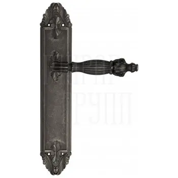 Дверная ручка Venezia 'OLIMPO' на планке PL90 античное серебро
