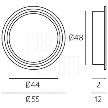 Ручка для раздвижной двери Venezia U211 (1 шт.) матовый хром