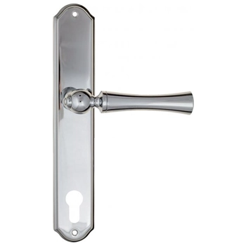 Дверная ручка Fratelli Cattini 'FOGGIA' на планке PL02 полированный хром (cyl)