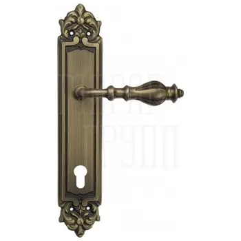 Дверная ручка Venezia 'GIFESTION' на планке PL96 матовая бронза (cyl)