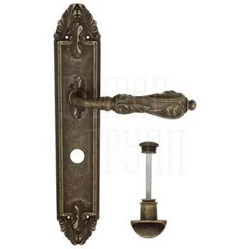 Дверная ручка Venezia 'MONTE CRISTO' на планке PL90 античная бронза (wc)