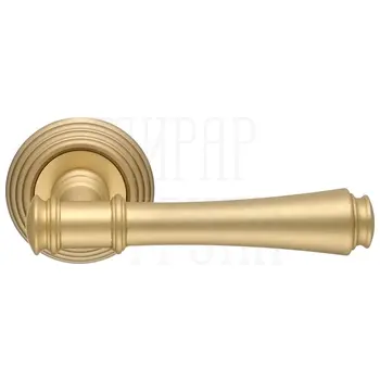 Дверная ручка Extreza 'Piero' (Пиеро) 326 на круглой розетке R05 матовое золото