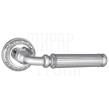 Дверная ручка Punto (Пунто) на круглой розетке 'BELLAGIO' MT хром