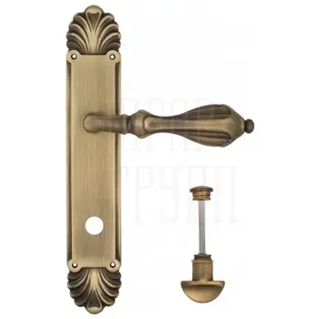 Дверная ручка Venezia 'ANAFESTO' на планке PL87 матовая бронза (wc)