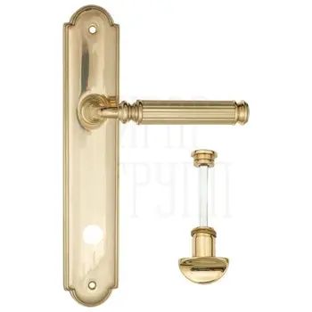 Дверная ручка Fratelli Cattini 'ENCIA' на планке PL257 полированная латунь (wc-2)