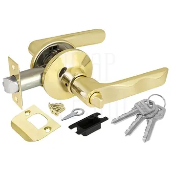 Дверная ручка-защелка Fuaro (Фуаро) DK624 (кл/фик.) золото