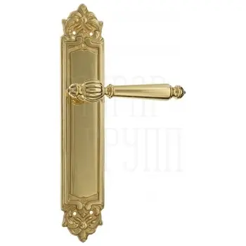 Дверная ручка Venezia 'PELLESTRINA' на планке PL96 полированная латунь