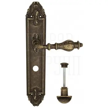 Дверная ручка Venezia 'GIFESTION' на планке PL90 античная бронза (wc)