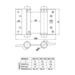 Двойная пружинная(барная) петля Amig 3037 125х126 мм, схема