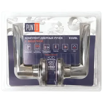 Ручка Punto (Пунто) защелка DK610 PS (без фик.)