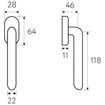 Ручка оконная Fratelli Cattini 'FARFALLA' FW 7 матовое золото