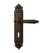 Дверная ручка на планке Melodia 246/229 'Nike', античная бронза (key)