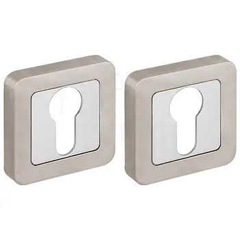 Накладка Fuaro (Фуаро) под цилиндр ET XM матовый никель + хром