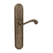 Дверная ручка на планке Melodia 225/235 'Cagliari', античное серебро (key)
