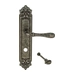 Дверная ручка Extreza "CARRERA" (Каррера) 321 на планке PL02, античное серебро (wc)