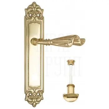 Дверная ручка Venezia 'Opera' на планке PL96 полированная латунь (wc)