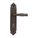 Дверная ручка на планке Melodia 266/229 "Isabel", античное серебро (wc)