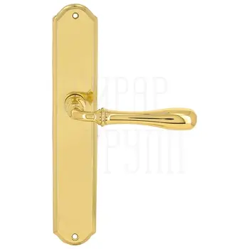 Дверная ручка Extreza 'CARRERA' (Каррера) 321 на планке PL01 полированное золото