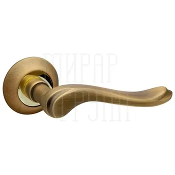 Дверные ручки на раздельном основании Fuaro (Фуаро) 'GRAZIA' RM бронза + золото