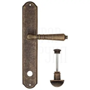 Дверная ручка Fratelli Cattini 'TOSCANA' на планке PL02 античная бронза (wc-2)