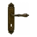 Дверная ручка на планке Melodia 229/229 'Libra', античная бронза (key)