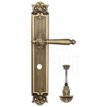 Дверная ручка Venezia 'PELLESTRINA' на планке PL97 матовая бронза (wc-4)