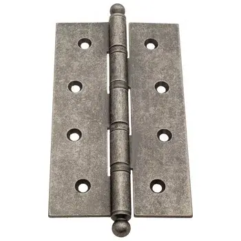 Дверная петля универсальная с круглым колпачком Fratelli Cattini CR152 152x90x3 античное серебро