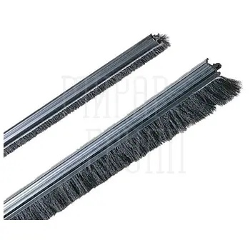 Щетка контурная Koblenz врезная 2500 мм, цвет белый (2 шт) (9700/6B) черный