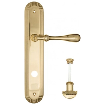 Дверная ручка Fratelli Cattini 'RETRO' на планке PL288 полированная латунь (wc-2)