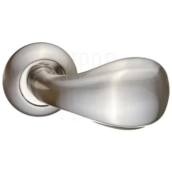 Дверные ручки Renz (Ренц) 'Сильвия' INDH 12-08 на круглой розетке матовый никель