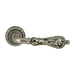 Дверная ручка Extreza "Greta" (Грета) 302 на круглой розетке R02, старинное серебро матовое
