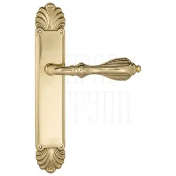 Дверная ручка Venezia 'ANAFESTO' на планке PL87 полированная латунь