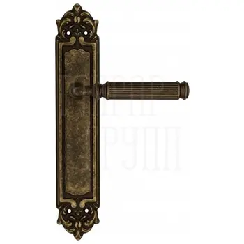 Дверная ручка Venezia 'MOSCA' на планке PL96 античная бронза