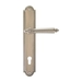 Дверная ручка Extreza "LEON" (Леон) 303 на планке PL03, полированный никель (cyl)