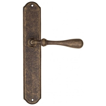Дверная ручка Fratelli Cattini 'RETRO' на планке PL02 античная бронза