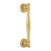 Ручка дверная скоба Extreza "PIERO" на круглых розетках R02, матовое золото