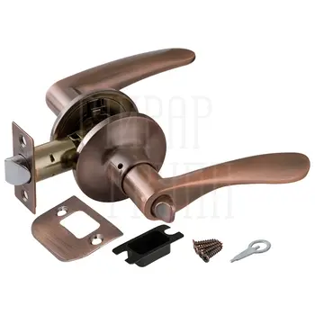 Дверная ручка-защелка Punto (Пунто) DK620 (фик.) медь