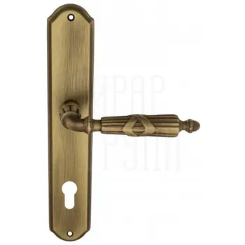 Дверная ручка Venezia 'ANNETA' на планке PL02 матовая бронза (cyl)