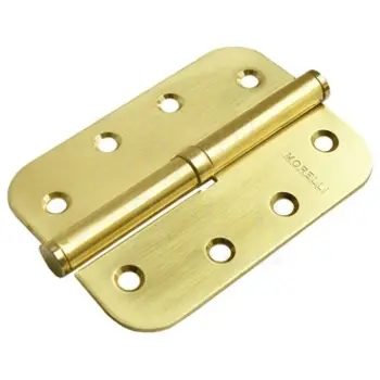 Петля MORELLI (стальная) разъёмная скругленная MSD-C R 100X70X2.5 (правая) матовое золото