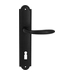 Дверная ручка Extreza 'COMO' (Комо) 322 на планке PL03, черный (key)
