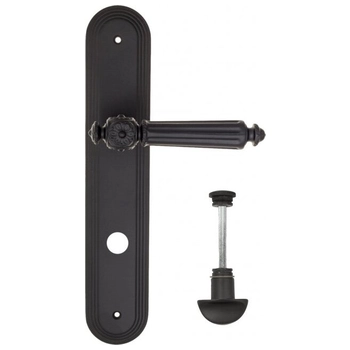 Дверная ручка Fratelli Cattini 'TORCELLO' на планке PL288 матовый черный (wc-2)